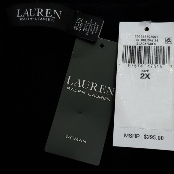 Lauren Ralph Lauren Plus Size Fair Isle Cotton Shawl Collar Cardigan Size 2X - Picture 9 of 16